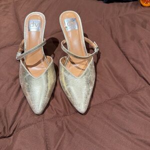 DV by Dolce Vita Women's Metallic Gold Mules